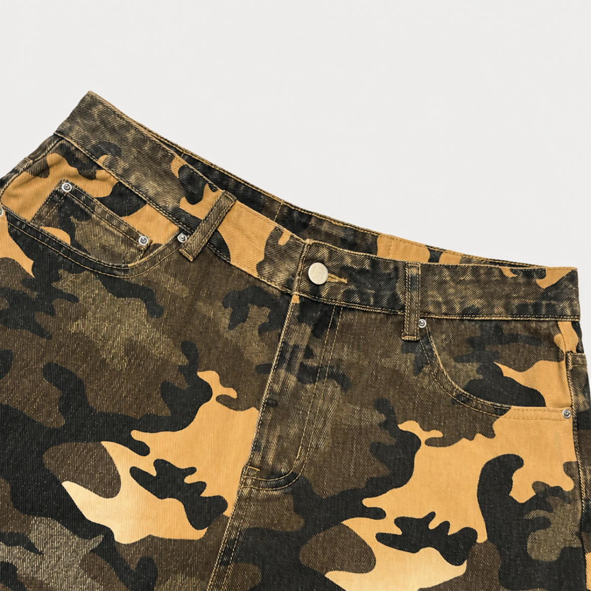 E3T CAMO BAGGY JORTS (PRE ORDER)