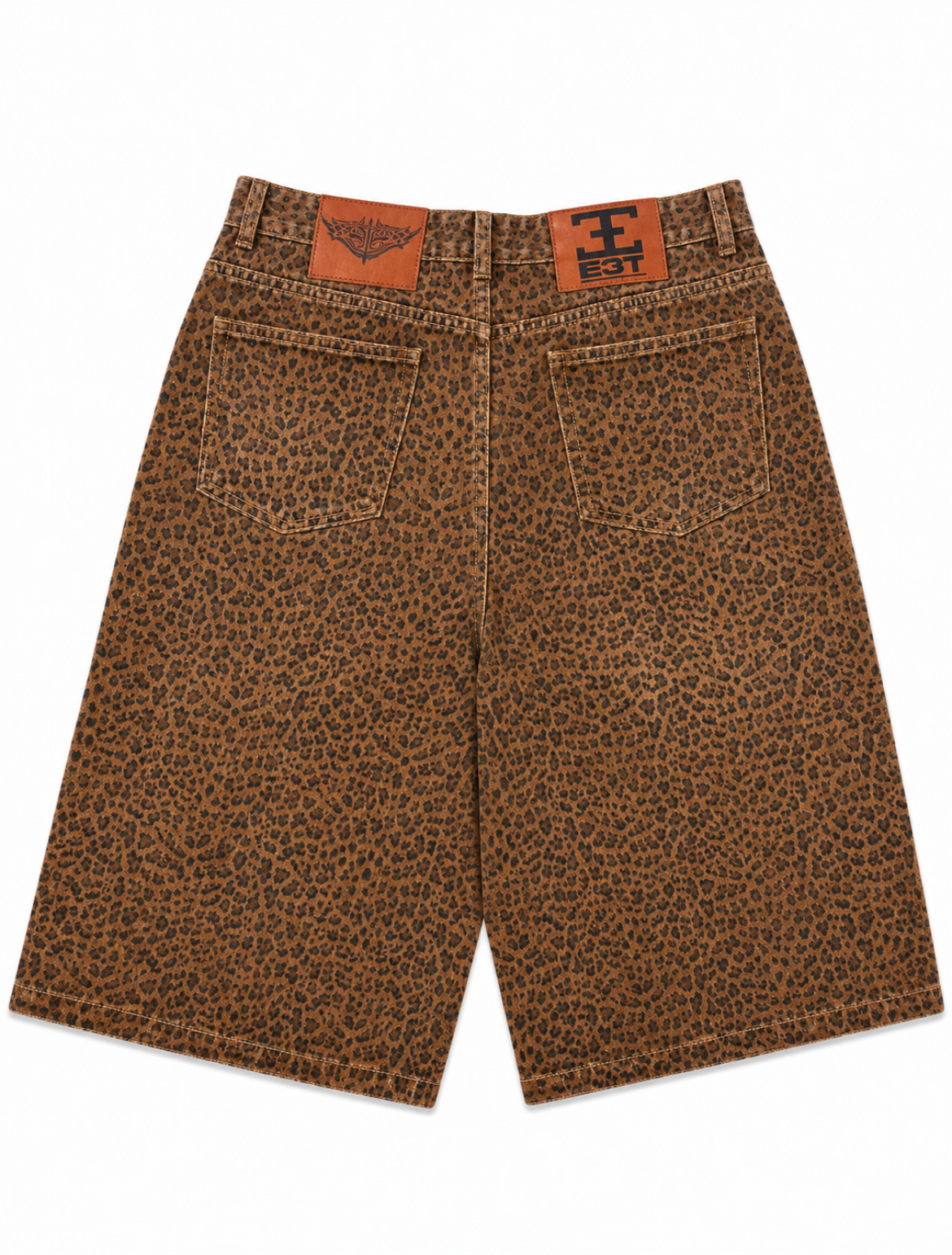 E3T LEOPARD BAGGY JORTS (PRE ORDER)